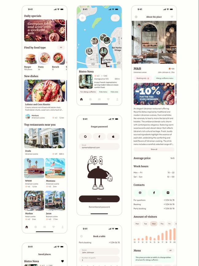 80页旅游探索美食app设计figma源文件