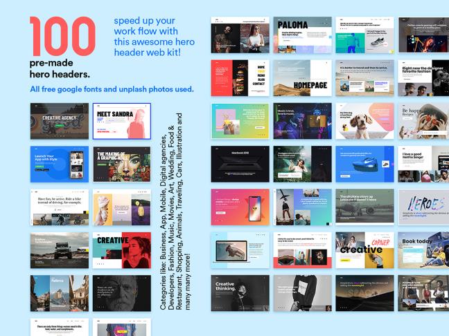 100个网站首屏banner设计合集psd格式