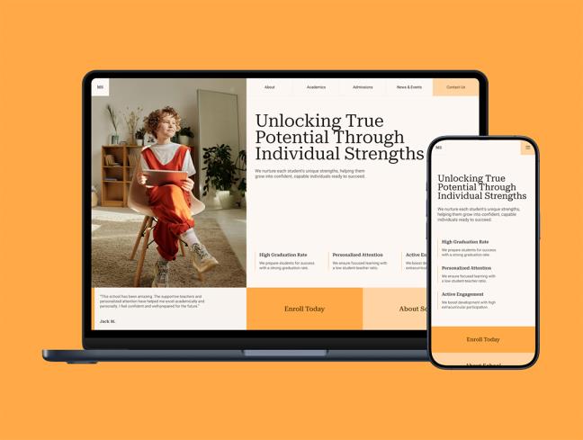 24页响应式学校网站设计figma源文件