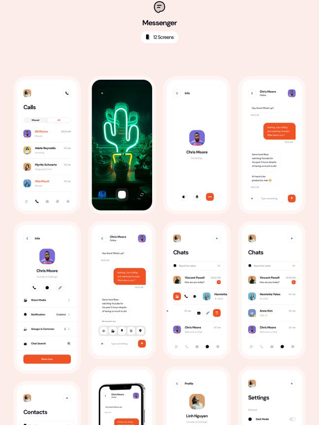100页6个种类高品质app设计sketch,figma源文件