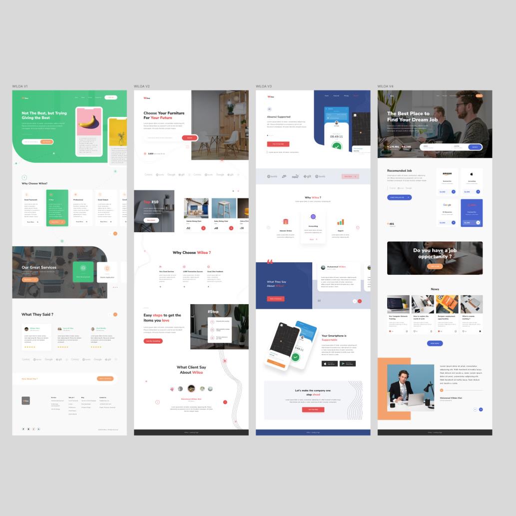 4个网站登录页设计figma源文件
