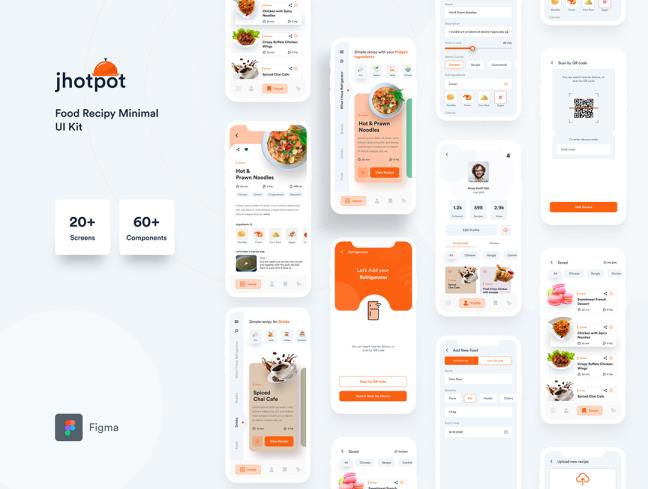 20页美食餐饮app设计figma源文件