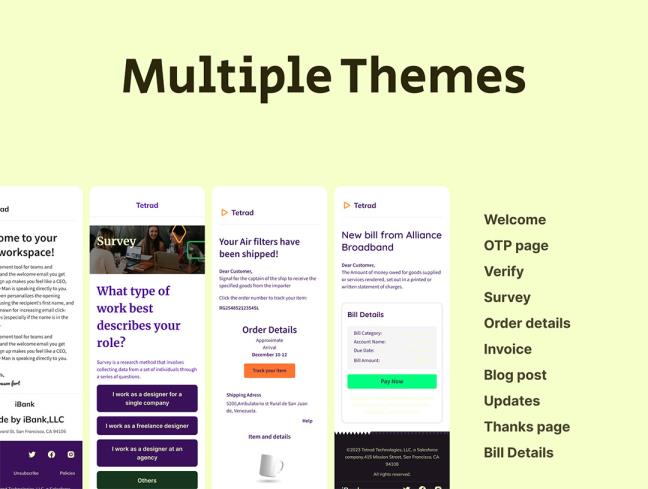 10个响应式设计邮件模板figma源文件