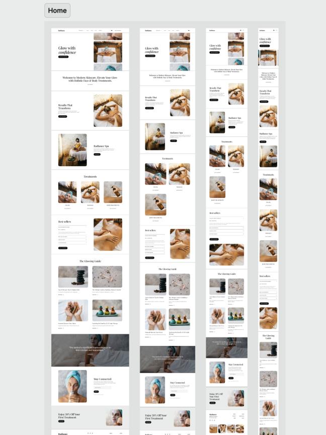 40页护肤、美容和健康网站设计figma源文件