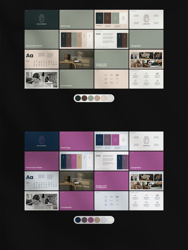 3色每版16张幻灯片极简品牌指南figma源文件（无演示图片）