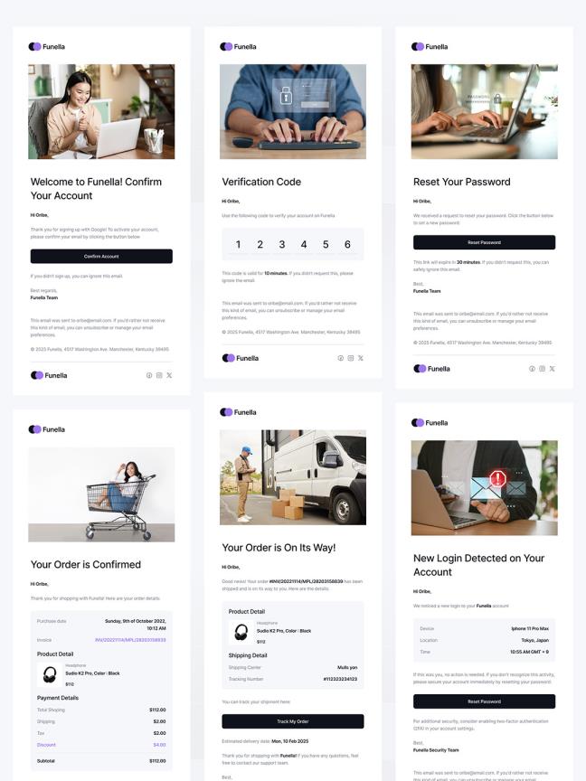 20个email电子邮件营销页模板figma格式