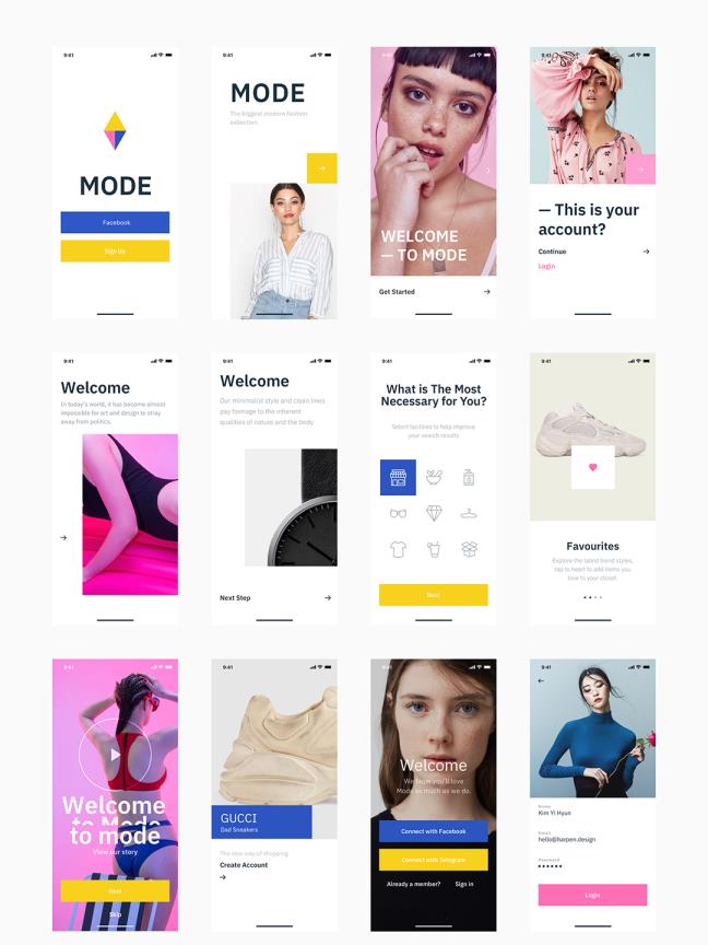 60页时尚美妆类UI设计工具包sketch源文件