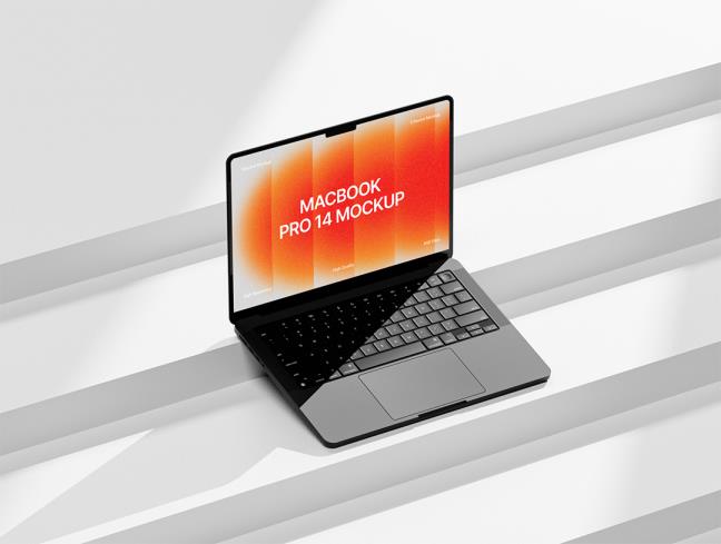 5个样式MacBook黏土风格设备模型样机AE格式