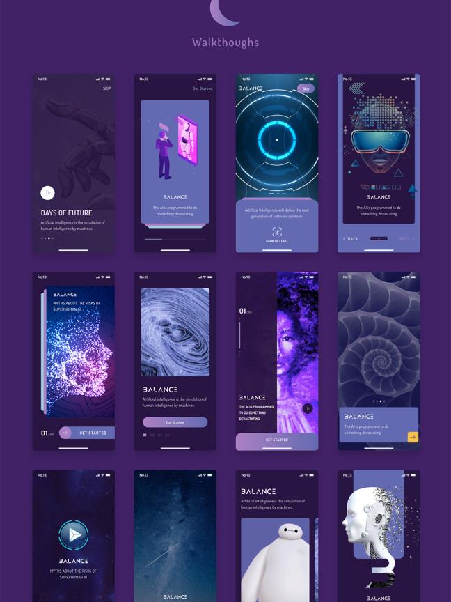 超酷100页9个类别暗黑系列app设计figma源文件