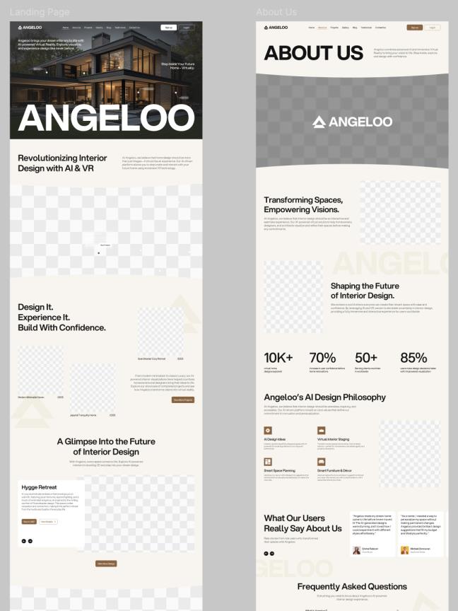 明暗共40页响应式AI虚拟室内设计师网站UI原型设计figma格式