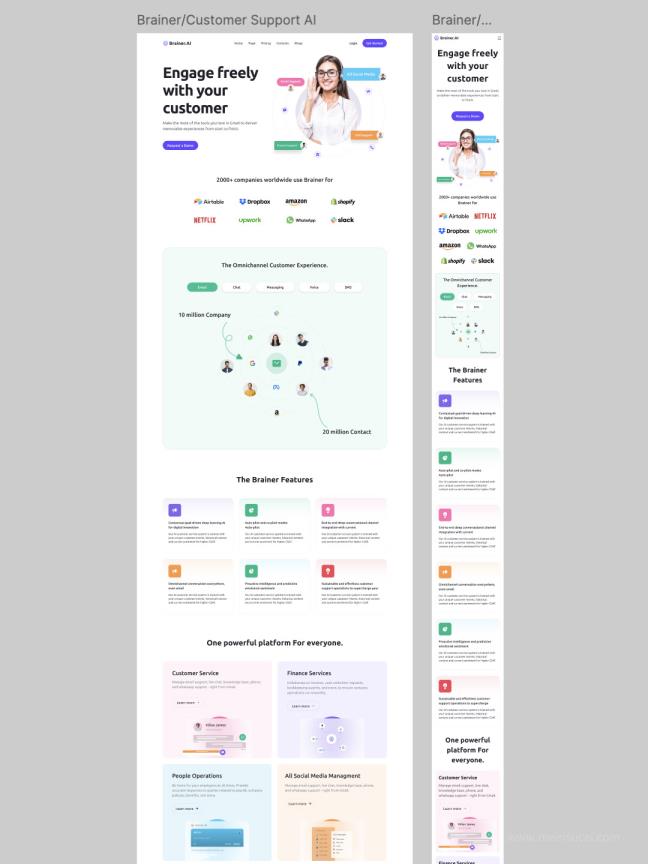 10页响应式设计AI登录页网站设计figma源文件