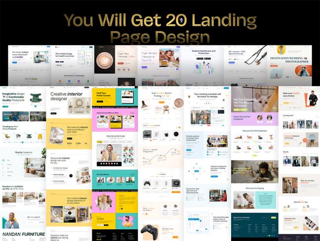 20个多个行业网站登录页合集figma源文件