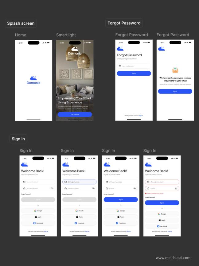 30页智能家居APP设计figma源文件（包含低保真图）
