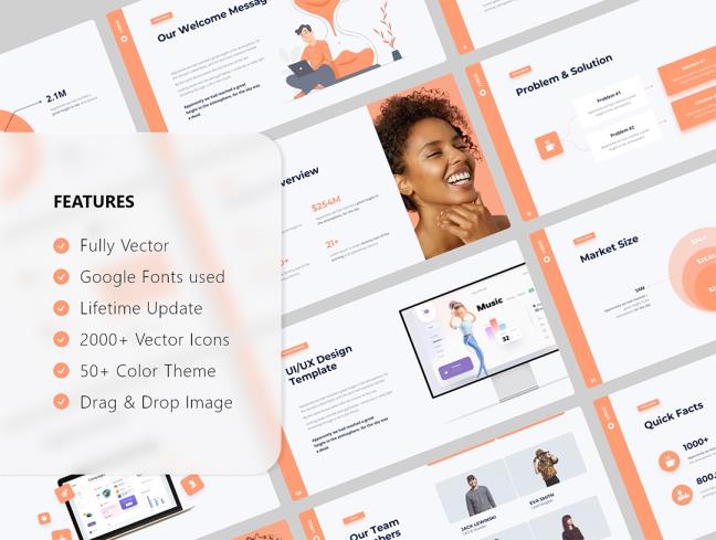 500页商业与流畅动画PPT,Keynote,Slide,Canva格式(无演示图)