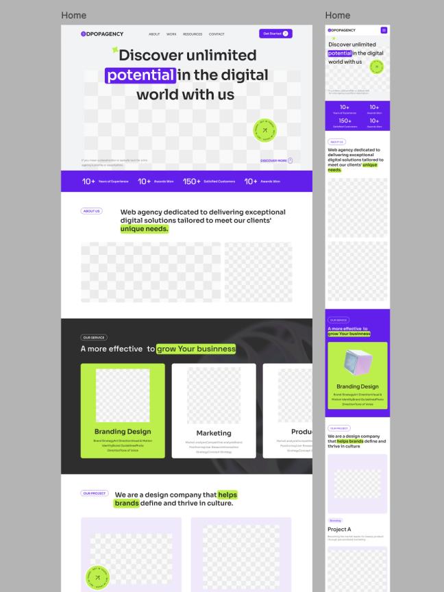 明暗30页响应式企业官网原型设计figma源文件
