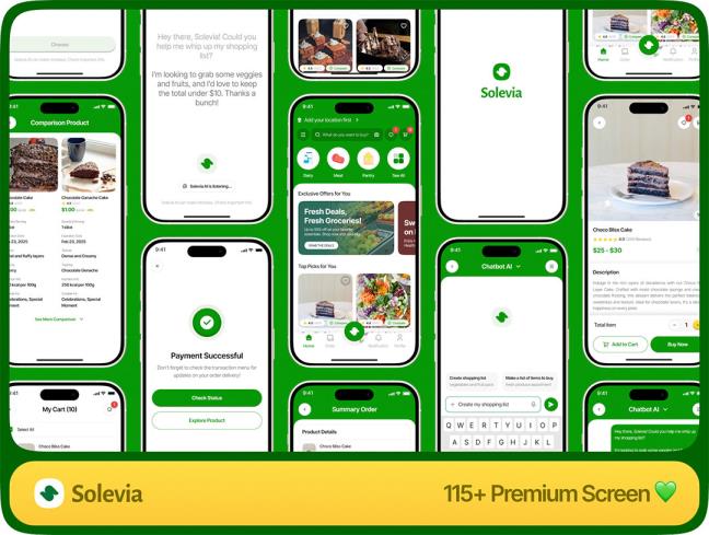 115页人工智能购物app设计figma格式（带交互）