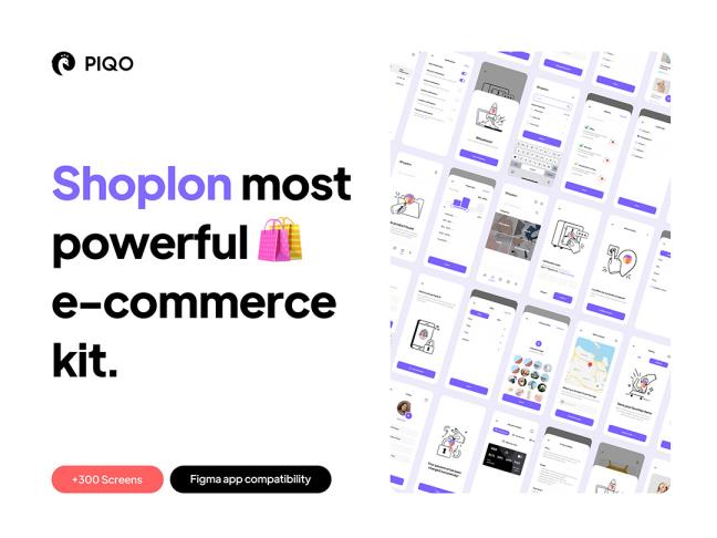 明暗共320页高级电子商务UI工具包figma源文件