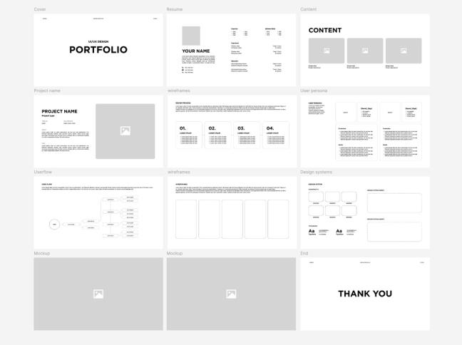 APP作品集UI/UX展示模板figma源文件