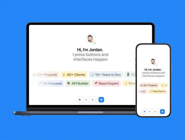 响应式三端极简作品集技术人员网站设计figma格式