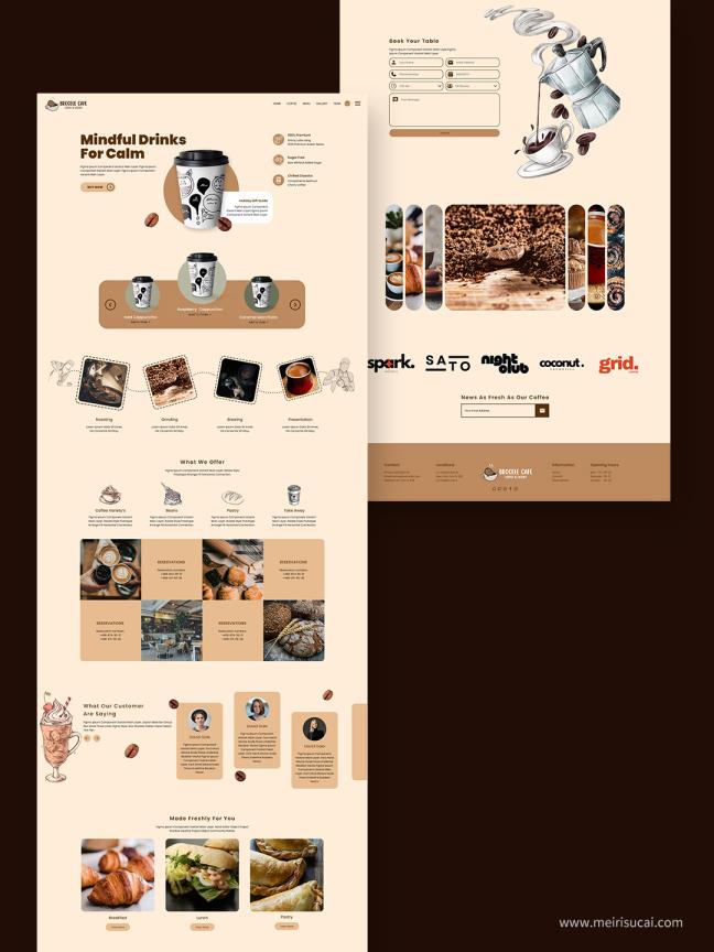 免费咖啡网站设计figma源文件