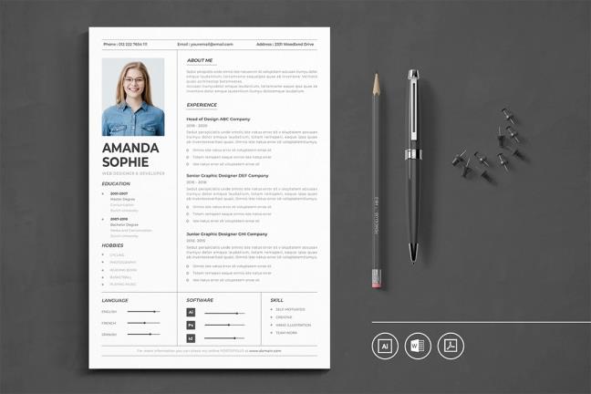 免费高级大厂简历分享DOCX.AI 和.PDF 格式