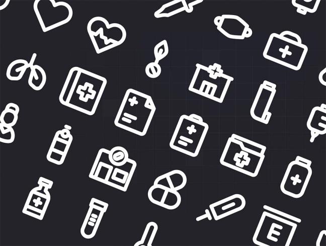 50个免费医疗图标包Illustrator Figma SVG格式