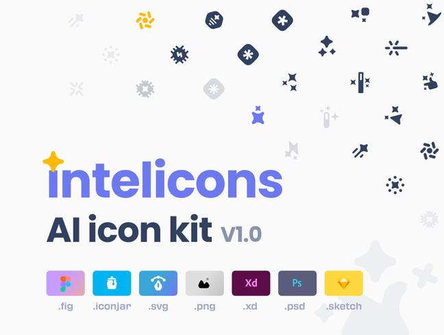 40个极简AI图标Figma、Sketch、XD、Ai、Eps、Psd、Svg、Png格式