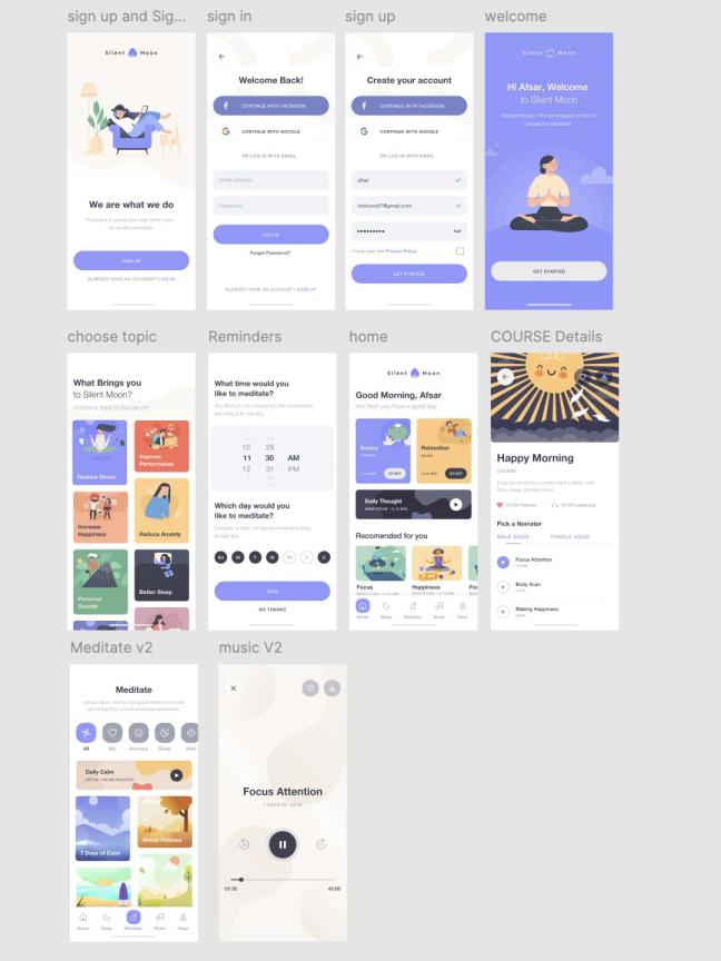 15页冥想app界面设计figma源文件