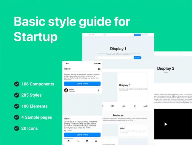 公司网站首页原型设计和基础设计系统figma格式