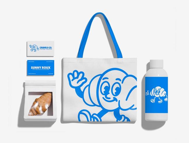 羊角面包烘焙品牌样机psd格式