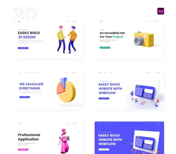 免费40个网站banner，首屏设计xd源文件