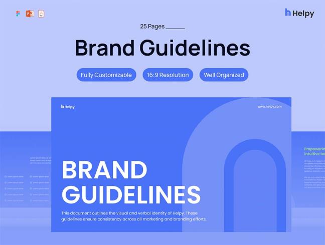 25页SaaS、数字平台公司品牌指南figma格式