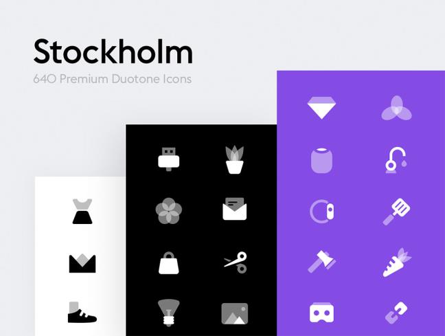 640个矢量双色调图标sketch, AI, SVG, PNG,XD格式