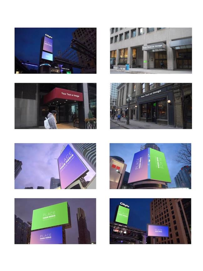 34个场景城市广告拍样机动态视频AE格式