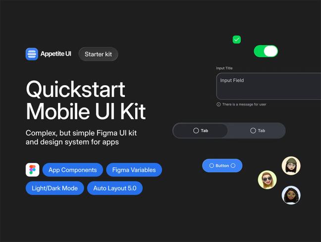 手机APP应用设计入门组件包figma源文件
