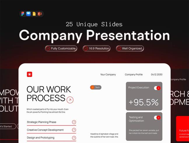 25页新风格现代公司简介介绍PPT，figma，key格式