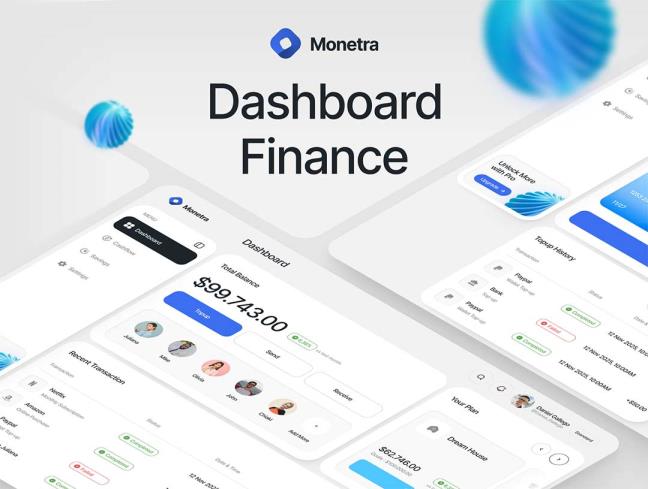 响应式30页设计财务仪表板界面设计figma源文件
