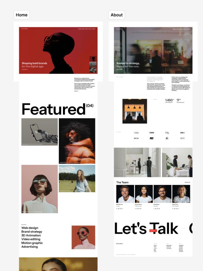 8页设计师创意作品集网站设计figma源文件