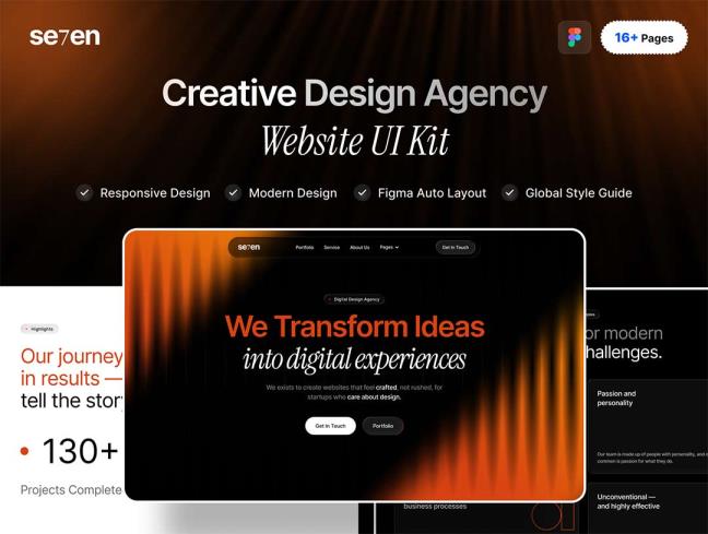 响应式14页设计公司官网设计figma源文件