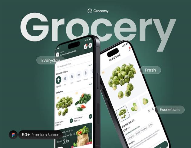 免费超市外卖app界面设计figma源文件