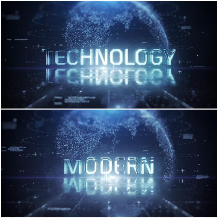 高科技现代潮流酷炫氛围电脑游戏电影开场白技术标题ae模板素材