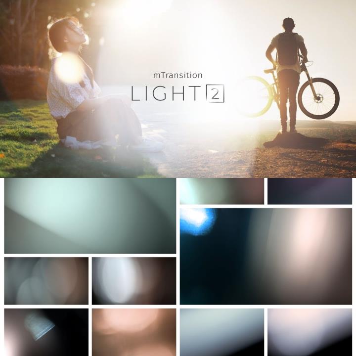 mTransition Light 2 FCPX插件50种镜头漏光视频转场过渡预设