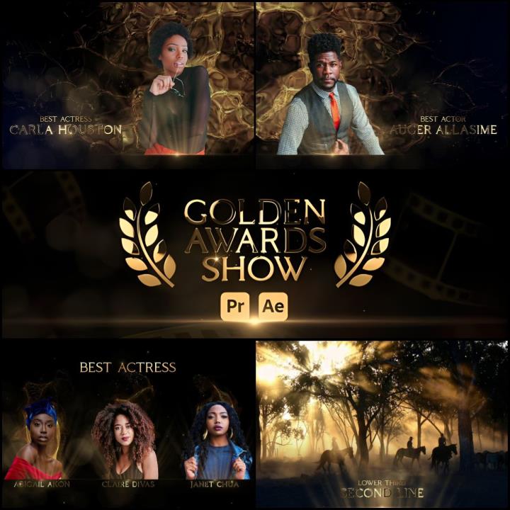 AE与PR模板高端豪华流水融合粒子动画颁奖典礼新产品发布晚会包装