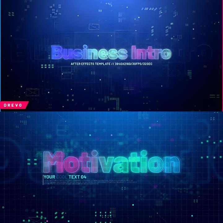 商务活动业务介绍数字科技开幕式文本标题演示AE模板素材源文件