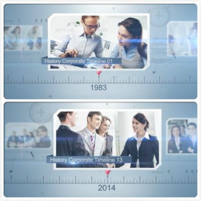 科技感企业商务时间线发展轴ae图片商品宣传介绍模板