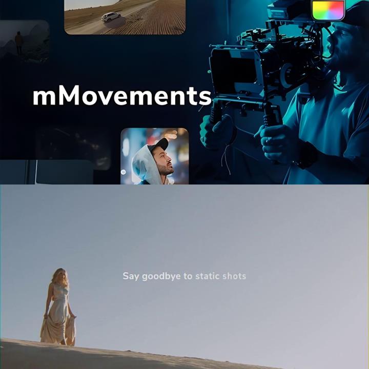 FCPX插件-50种模拟摄像机移动摇晃缩放旋转拉伸抖动运镜动画预设