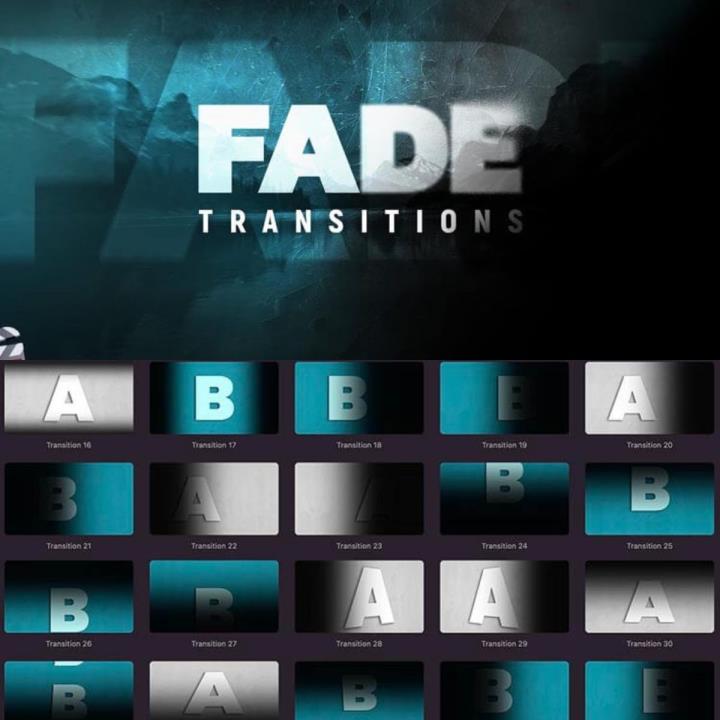 中文版FCPX插件50种黑场过渡淡入淡出渐变阴影视频转场效果预设