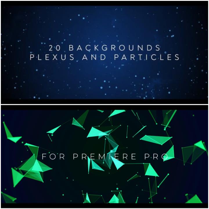 20个背景Plexus与粒子特效动画视频AE/PR模板素材
