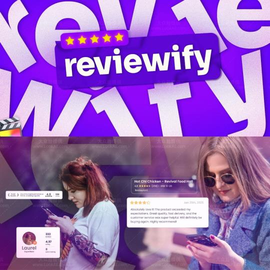 FCPX插件-30种用户体验评级打分文字介绍小弹窗动画